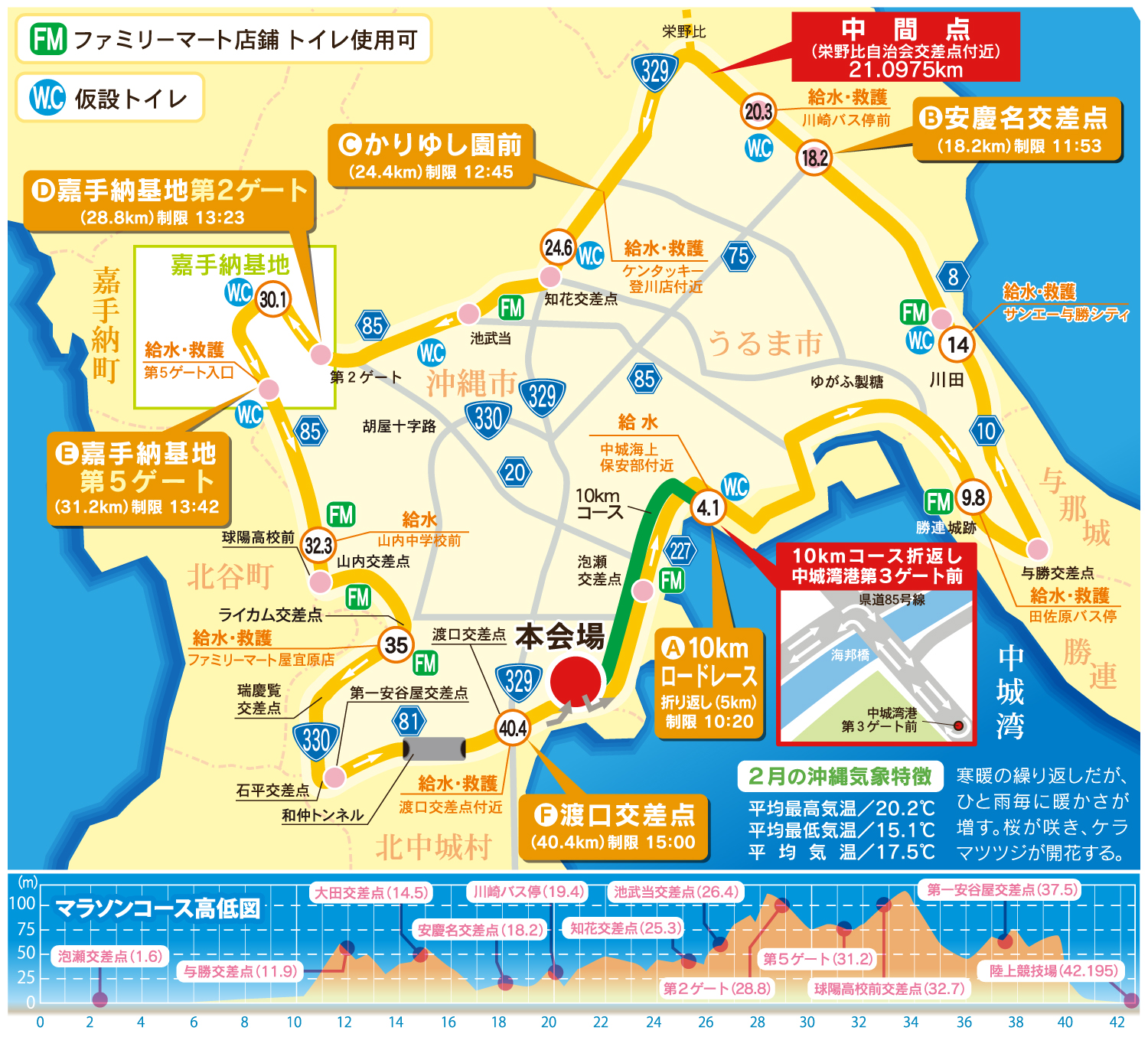 2025おきなわマラソン コースマップ
